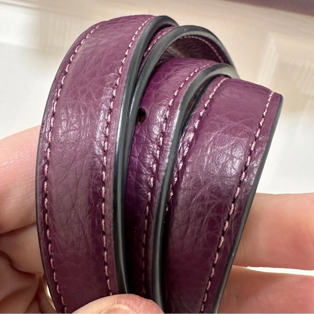 SOLD Coach Charlotte Refined Pebbled Leather Baguette Shoulder Bag - Picture 13 of 16